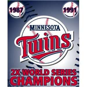 Minnesota Twins Throw   Northwest Commemorative World Series Champs 48 