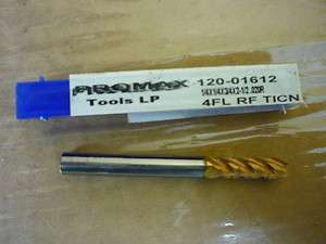 SOLID CARBIDE END MILL ROUGHING 1/4 DIA (.250) CHIPBREAKER TYPE TICN 