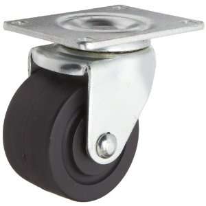 RWM Casters Office Product Plate Caster, Swivel, Polypropylene Wheel 
