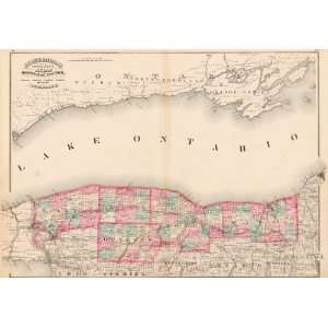  Asher & Adams 1871 Map of Wayne, Monroe, Orleans, Genesee 