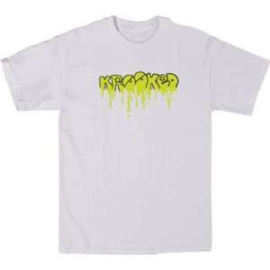  Krooked Runny Eyes Skateboard T Shirt [X Large] White 