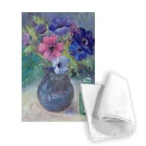  Anemones (oil on canvas) by Karen Armitage   Tea Towel 100 