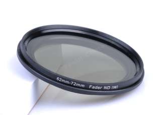 62mm Adjustable Fader ND Filter Neutral Density ND2 to ND400 For Sony 