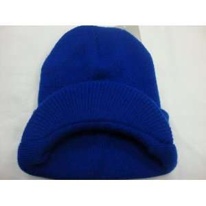    Beanie Cap Visor Hat Winter Hat royal Blue 