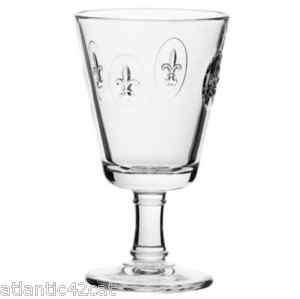 SET/6 La Rochere FLEUR DE LYS WINE/STEM GLASSES French  