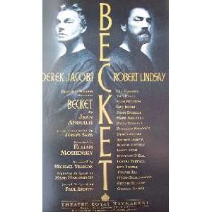  BECKET (ORIGINAL LONDON THEATRE WINDOW CARD)