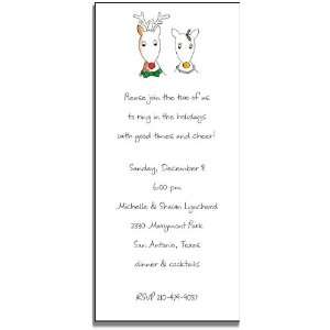  personalized holiday invitations   mr & mrs deer