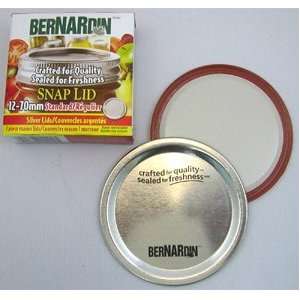  Bernardin Mason Jar Lids   Standard   Silver