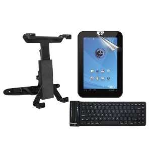   for Tablets + Black Bluetooth Silicone Roll Up Keyboard Electronics