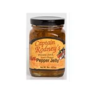 Captain Rodneys, Jelly Pepper Hot, 8 OZ (Pack of 6)  