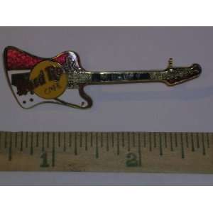 Hard Rock Cafe Guitar Pin Red White & Gold Miami Guitar Hard Rock Cafe 