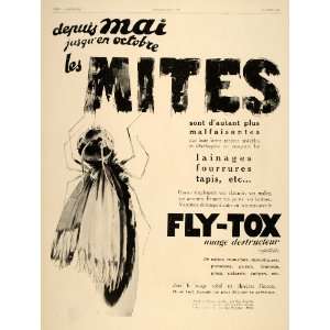  1929 Ad Fly Tox Insect Killer Repellant Pest Bug French 