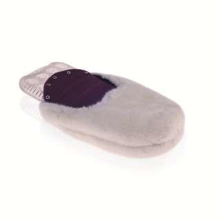 Fashy Hot Water Bottle Foot Warmer White Faux Fur Cover Non Slip Sole 