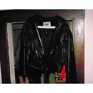 Ladies Black Leather Bolero Jacket New All Sizes