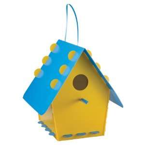 Tweet Tweet Home Bird House   Yellow/Blue:  Patio, Lawn 