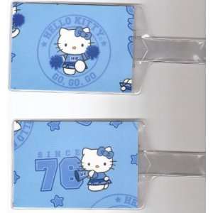  Set of 2 Luggage Tags Made with Hello Kitty Cheerleader 