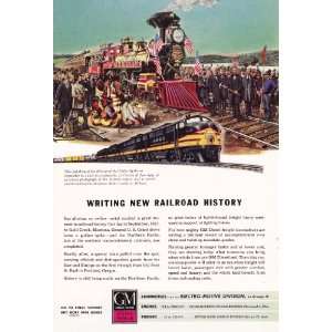  1945 Ad Golden Spike Ulysses S Grant Original Vintage 