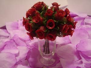 144 BURGUNDY Mini Rose Flower Wedding Favor Decoration Bouquet  