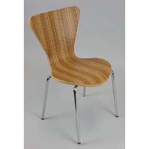  Modern Molded Plywood Chair (Light Zebra)