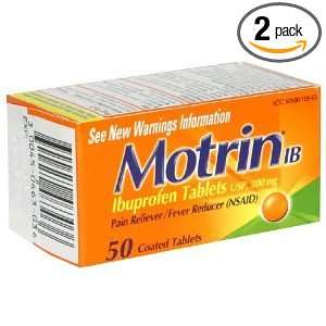 Motrin IB 200 mg Pain Reliever/Fever Reducer Tablets   50 Count (Pack 