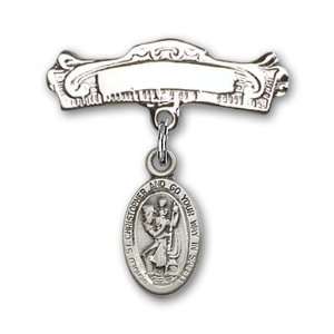   Badge Pin St. Christopher is the Patron Saint of Travelers/Motorists