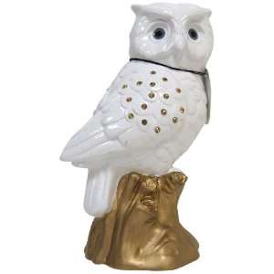   Inch High Owl White and Gold Coin Bank Great for Kids: Home & Kitchen