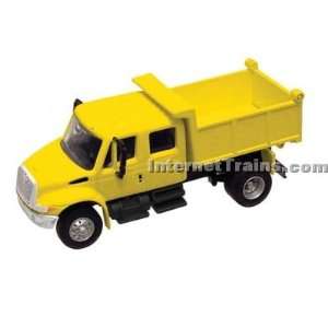   International 4300 2 Axle Crew Cab Dump Truck   Yellow: Toys & Games