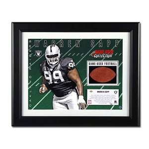  Warren Sapp Oakland Raiders Photograph with Game Used 