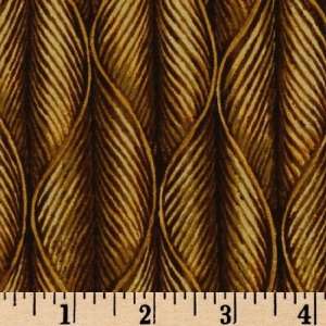  44 Wide Nature Scapes Wavy Leaf Chestnut Fabric By The 