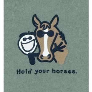  Hold Your Horses Fitted Long Sleeve Tee Shirt   Womens 