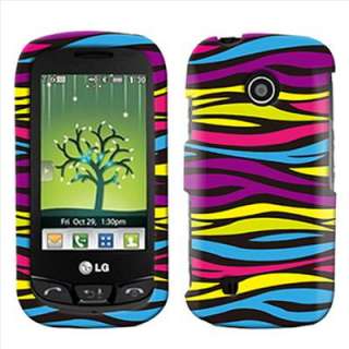 Rainbow Zebra Hard Case Cover for LG Cosmos Touch VN270  
