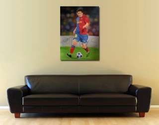 Lionel Messi Barcelona Soccer Canvas Photo Oil Painting  