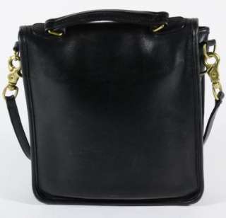 Coach Black Leather Shoulder Cross Body Station Bag Handbag Purse 5047 