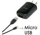 OEM HTC Wall Charger * REZOUND * Micro USB Data Cable NEW Home Travel 