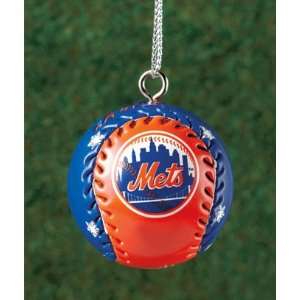  New York Mets 4 pk Holiday Ornament Globes: Sports 