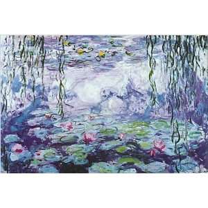 Claude Monet 39.5W by 27.5H  Nympheas VI CANVAS Edge #4 1 1/4 