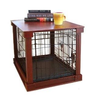   TownHaus Indoor Dog House and End Table, Mahogany, Small