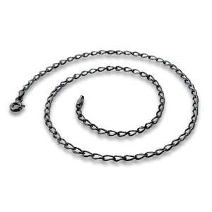   Plated Sterling Silver 20 Long Curb Chain Necklace   2.5MM: Jewelry