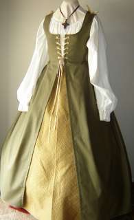 Renaissance Medieval Pirate Wench Irish Gown Dress Costume  