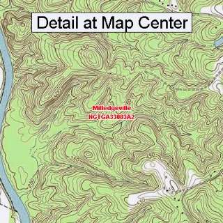  USGS Topographic Quadrangle Map   Milledgeville, Georgia 
