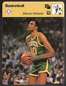 MARVIN WEBSTER 1979 Basketball SPORTSCASTER CARD 56 11  