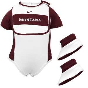  Nike Montana Grizzlies Infant White Three Piece Gift Set 