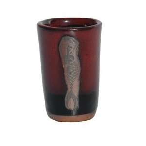  Mermaid Ceramic Pottery Red Shot Glass