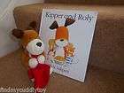 KIPPER THE DOG SOFT TOY WITH RED BLANKET + FREE KIPPER + ROLY HB 