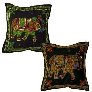 Indian Traditional Cotton Handmade Home Furnishing Elephant Zari 