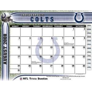Indianapolis Colts 2008 2009 22 x 17 Academic Desk Calendar (Aug 