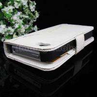  LEATHER COVER SKIN POUCH + SCREEN PROTECTOR FOR iPhone 4 4G OS  