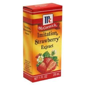 McCormick Imitation Strawberry Extract, 1 Ounce Unit (Pack of 6 