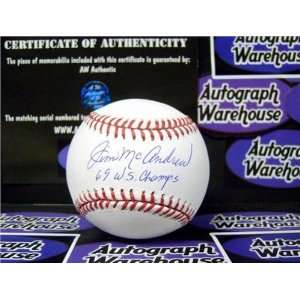  Jim McAndrew Autographed/Hand Signed Baseball inscribed 69 