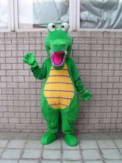 Halloween green crocodile Mascot costume Adult size New  